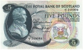 Royal Bank Of Scotland To 1967 5 Pounds,  1.11.1966